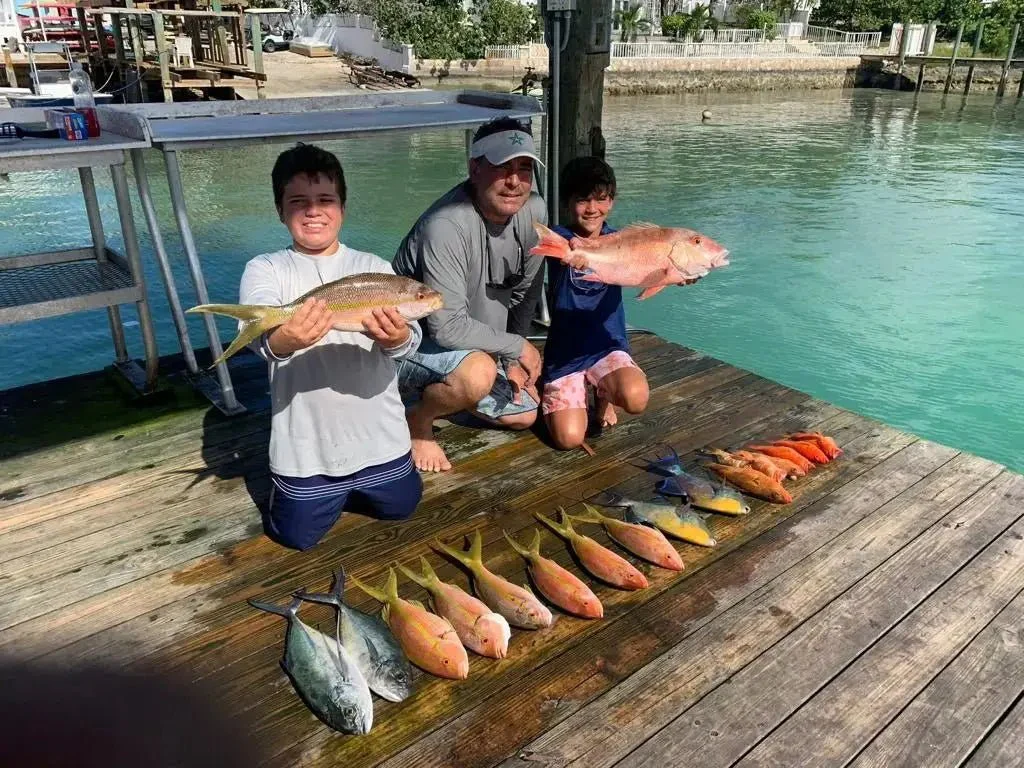 Kids fishing Harbour island