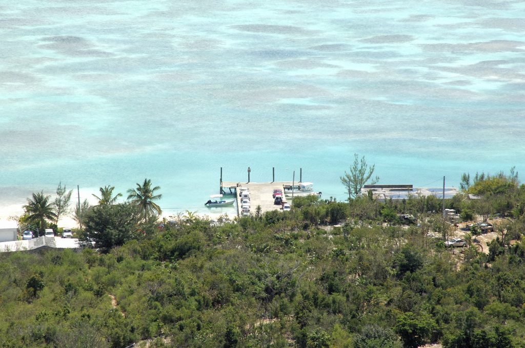 Ferry dock at Spanish Wells in Harbour Island Bahamas